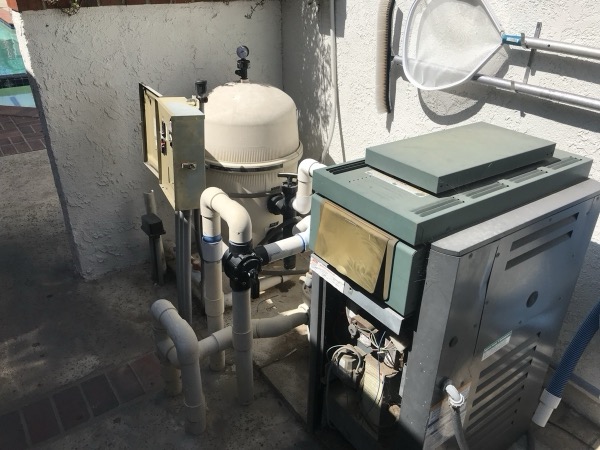 Pool heater repair at a Huntington Beach home