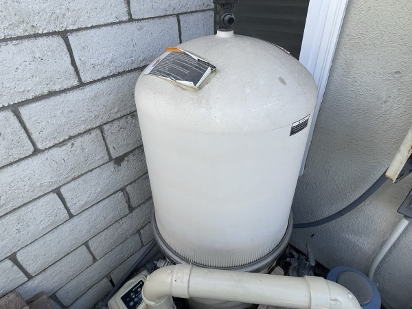 Pool filter repair at a Newport Beach home